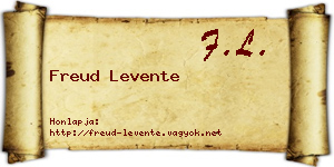 Freud Levente névjegykártya