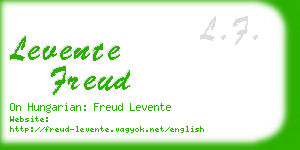 levente freud business card